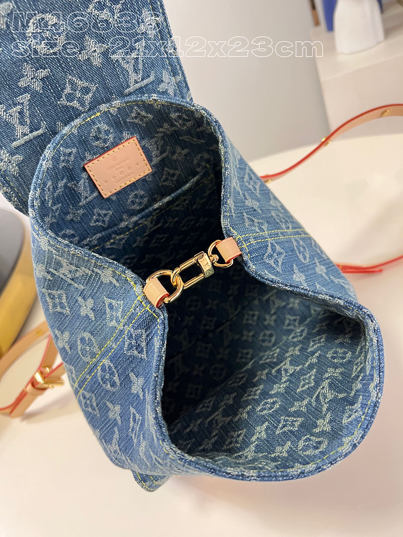 ルイヴィトン並行輸入品 LOUIS VUITTON LV リミックス ヴェニス ブルーデニム モノグラムデニム M46836 ルイヴィトン リュック デニム - 画像 (4)