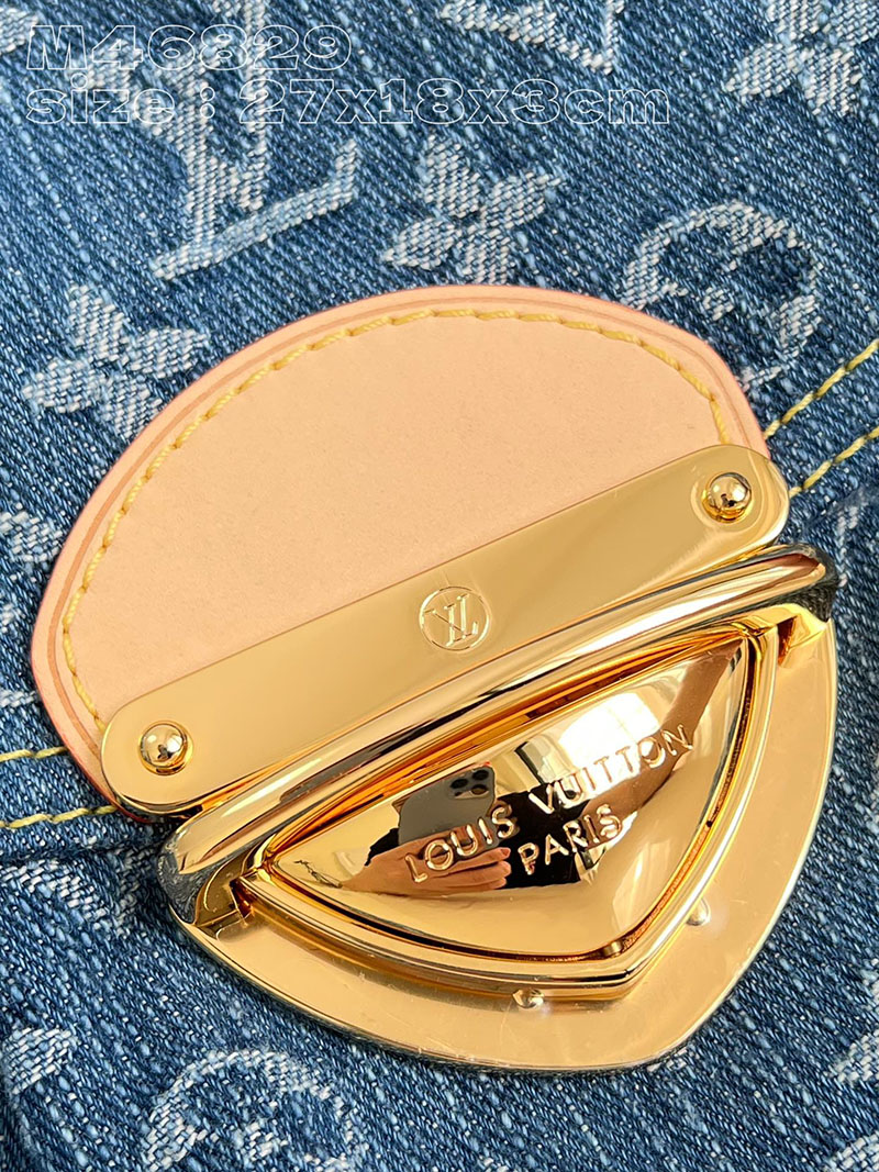 ルイヴィトン並行輸入品 LOUIS VUITTON サンセット ブルーデニム モノグラムデニム M46829 ルイヴィトン モノグラム デニム バッグ - 画像 (8)