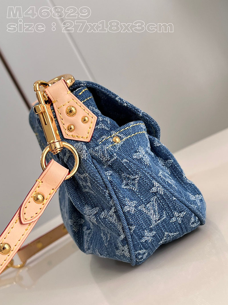 ルイヴィトン並行輸入品 LOUIS VUITTON サンセット ブルーデニム モノグラムデニム M46829 ルイヴィトン モノグラム デニム バッグ - 画像 (7)