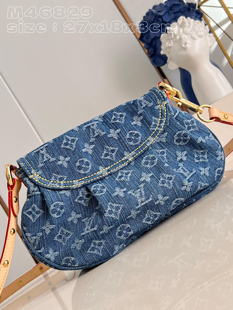 ルイヴィトン並行輸入品 LOUIS VUITTON サンセット ブルーデニム モノグラムデニム M46829 ルイヴィトン モノグラム デニム バッグ - 画像 (6)