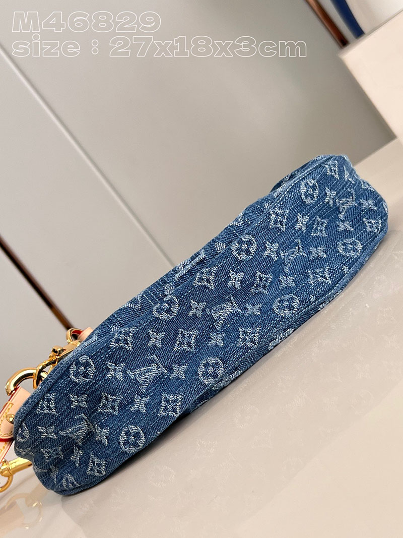 ルイヴィトン並行輸入品 LOUIS VUITTON サンセット ブルーデニム モノグラムデニム M46829 ルイヴィトン モノグラム デニム バッグ - 画像 (5)