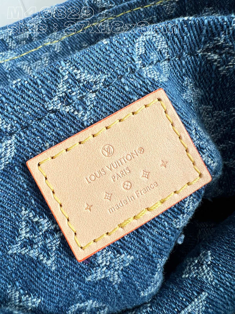 ルイヴィトン並行輸入品 LOUIS VUITTON サンセット ブルーデニム モノグラムデニム M46829 ルイヴィトン モノグラム デニム バッグ - 画像 (2)