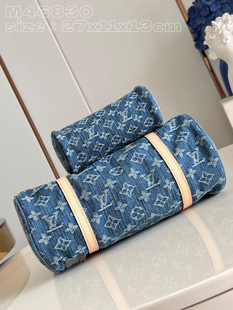 ルイヴィトン並行輸入品 LOUIS VUITTON LV リミックス パピヨンMM ブルーデニム モノグラムデニム M46830 ルイヴィトン パピヨン 人気 - 画像 (8)