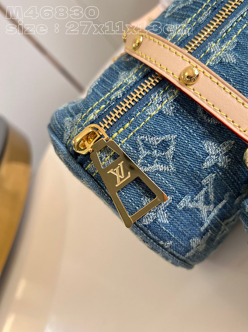 ルイヴィトン並行輸入品 LOUIS VUITTON LV リミックス パピヨンMM ブルーデニム モノグラムデニム M46830 ルイヴィトン パピヨン 人気 - 画像 (5)