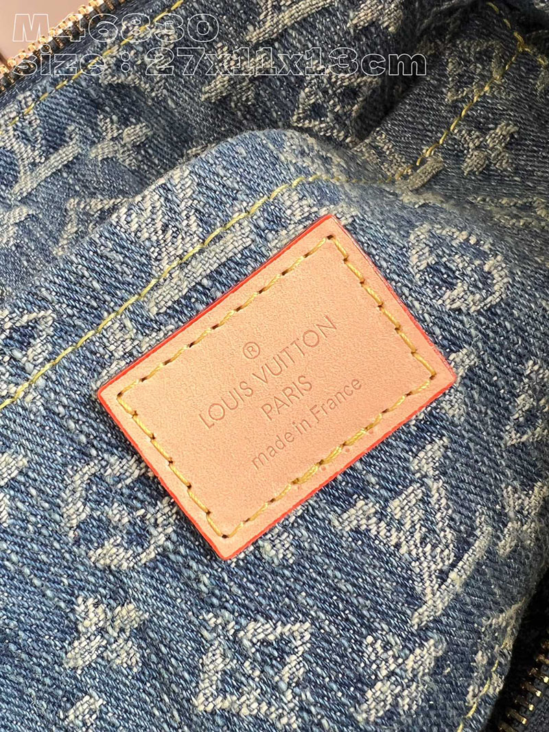 ルイヴィトン並行輸入品 LOUIS VUITTON LV リミックス パピヨンMM ブルーデニム モノグラムデニム M46830 ルイヴィトン パピヨン 人気 - 画像 (3)