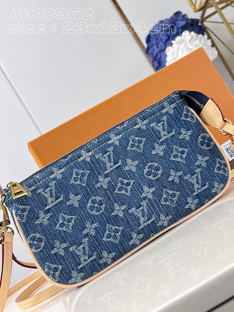 ルイヴィトン並行輸入品 LOUIS VUITTON ミュルティ・ポシェット・アクセソワール ブルーデニム モノグラムデニム M82962 ルイヴィトン デニム ショルダーバッグ - 画像 (9)
