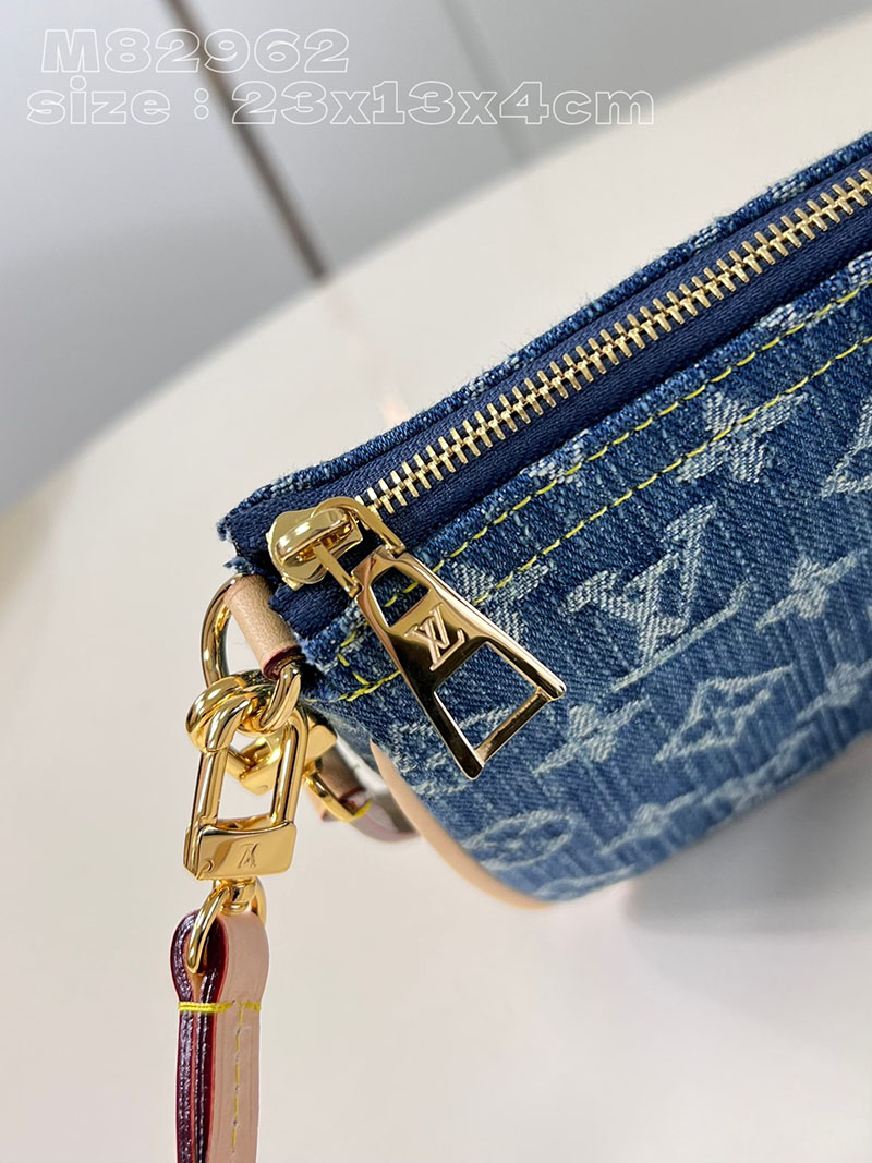 ルイヴィトン並行輸入品 LOUIS VUITTON ミュルティ・ポシェット・アクセソワール ブルーデニム モノグラムデニム M82962 ルイヴィトン デニム ショルダーバッグ - 画像 (4)