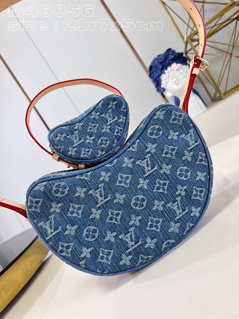 ルイヴィトン並行輸入品 LOUIS VUITTON LVリミックス クロワッサン ブルーデニム モノグラムデニム M46856 ルイヴィトン クロワッサン デニム - 画像 (6)