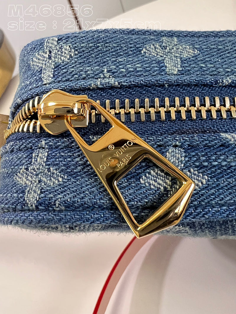 ルイヴィトン並行輸入品 LOUIS VUITTON LVリミックス クロワッサン ブルーデニム モノグラムデニム M46856 ルイヴィトン クロワッサン デニム - 画像 (4)