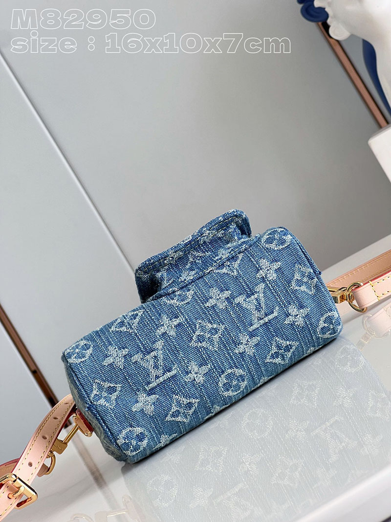 ルイヴィトン並行輸入品 LOUIS VUITTON ナノ・スピーディ ブルーデニム モノグラムデニム M82950 ヴィトン デニム バッグ 新作 - 画像 (7)