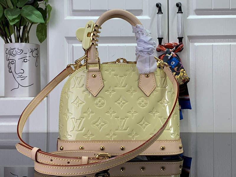 ルイヴィトン並行輸入品 LOUIS VUITTON アルマ BB シックイエロー モノグラムヴェルニ lv301945 ルイヴィトン ヴェルニ ショルダーバッグ - 画像 (8)