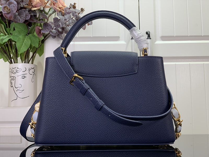 ルイヴィトン並行輸入品 LOUIS VUITTON カプシーヌ MM ネイビー ブルー トリヨンレザー lv301954 ルイヴィトン カプシーヌ 限定 - 画像 (8)