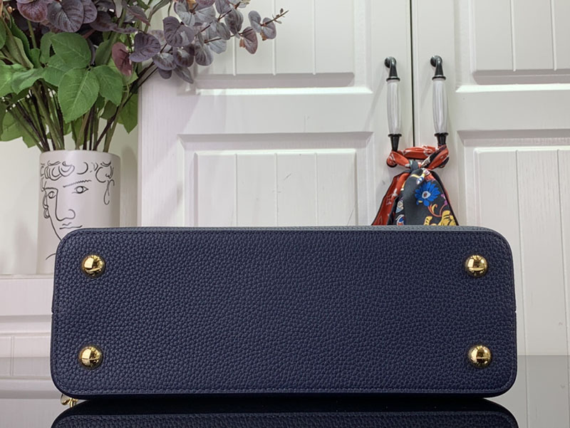 ルイヴィトン並行輸入品 LOUIS VUITTON カプシーヌ MM ネイビー ブルー トリヨンレザー lv301954 ルイヴィトン カプシーヌ 限定 - 画像 (7)