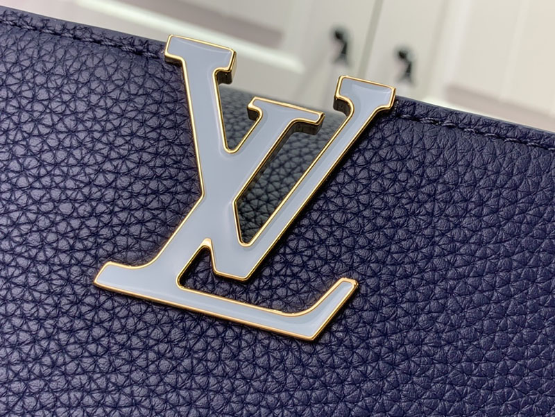 ルイヴィトン並行輸入品 LOUIS VUITTON カプシーヌ MM ネイビー ブルー トリヨンレザー lv301954 ルイヴィトン カプシーヌ 限定 - 画像 (6)