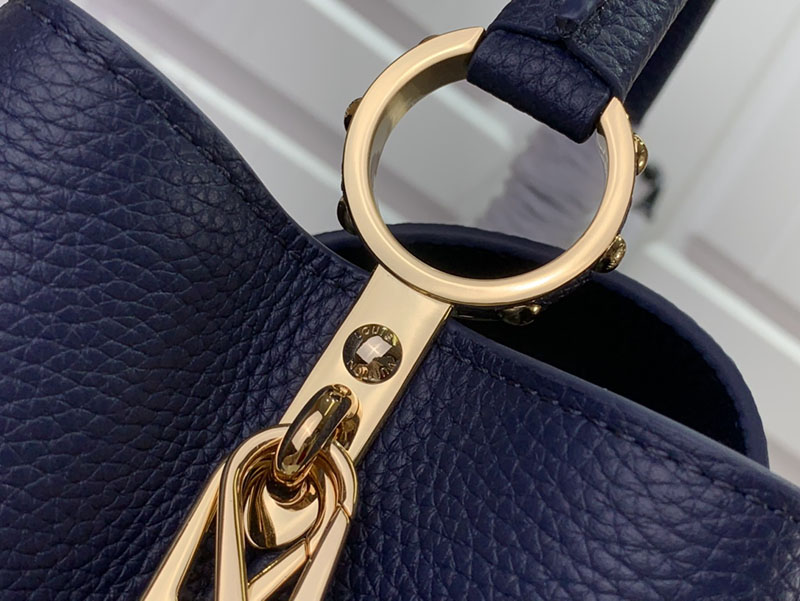 ルイヴィトン並行輸入品 LOUIS VUITTON カプシーヌ MM ネイビー ブルー トリヨンレザー lv301954 ルイヴィトン カプシーヌ 限定 - 画像 (5)