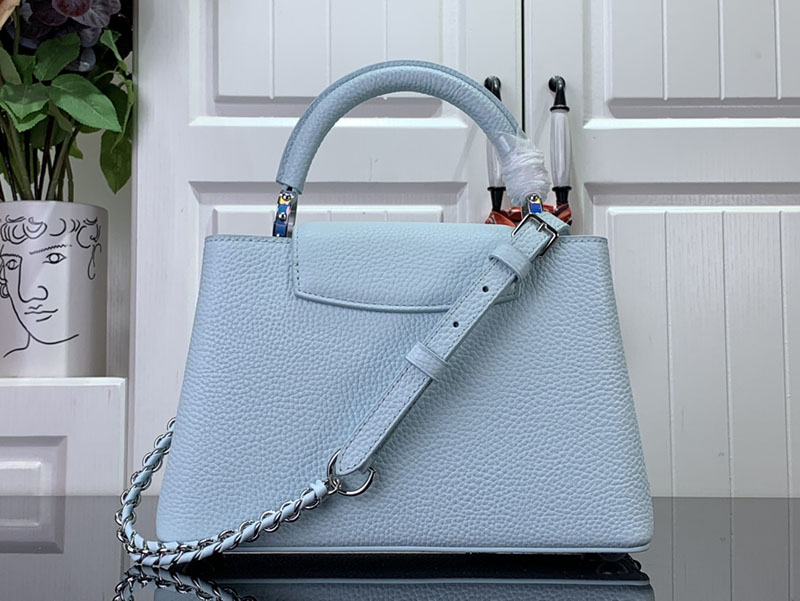 ルイヴィトン並行輸入品 LOUIS VUITTON カプシーヌ BB キャンディ ブルー トリヨンレザー lv301958 ルイヴィトン バッグ 安い - 画像 (8)