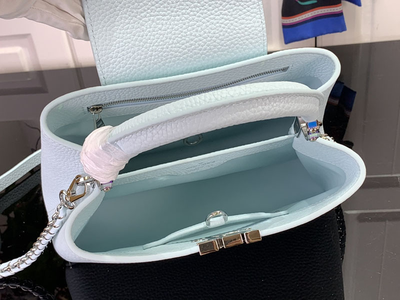 ルイヴィトン並行輸入品 LOUIS VUITTON カプシーヌ BB キャンディ ブルー トリヨンレザー lv301958 ルイヴィトン バッグ 安い - 画像 (3)