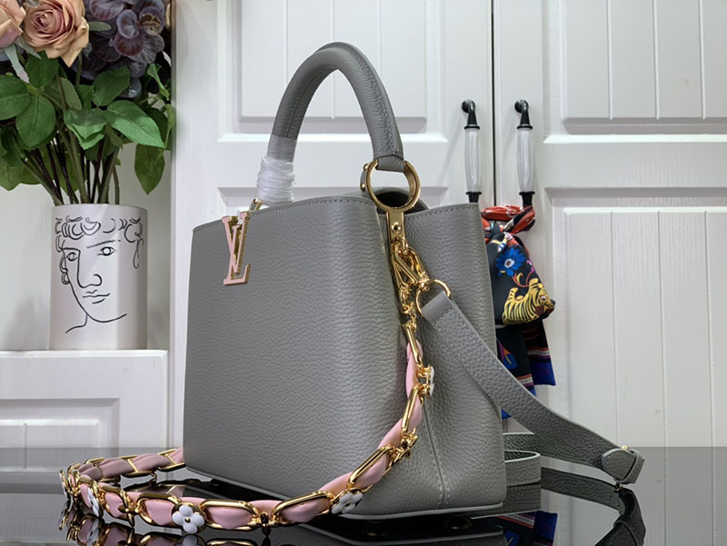 ルイヴィトン並行輸入品 LOUIS VUITTON カプシーヌ MM ガンメタル トリヨンレザー lv301961 ルイヴィトン 新作 ショルダーバッグ - 画像 (9)