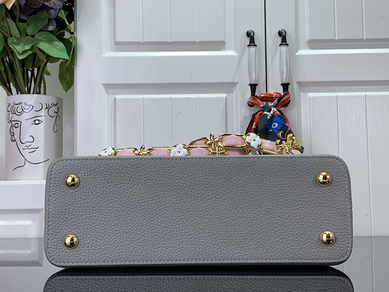 ルイヴィトン並行輸入品 LOUIS VUITTON カプシーヌ MM ガンメタル トリヨンレザー lv301961 ルイヴィトン 新作 ショルダーバッグ - 画像 (7)