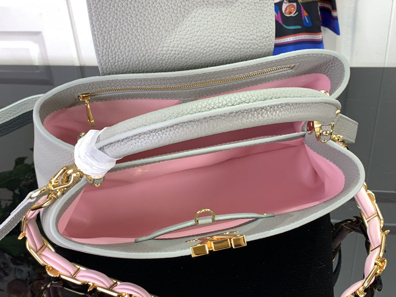 ルイヴィトン並行輸入品 LOUIS VUITTON カプシーヌ MM ガンメタル トリヨンレザー lv301961 ルイヴィトン 新作 ショルダーバッグ - 画像 (3)
