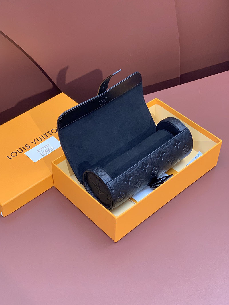 ルイヴィトン並行輸入品 LOUIS VUITTON エテュイ・3 モントル ブラック トリヨンレザー M10147 時計ケース おしゃれ - 画像 (8)