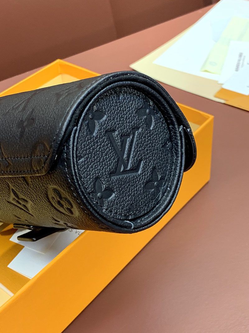 ルイヴィトン並行輸入品 LOUIS VUITTON エテュイ・3 モントル ブラック トリヨンレザー M10147 時計ケース おしゃれ - 画像 (4)
