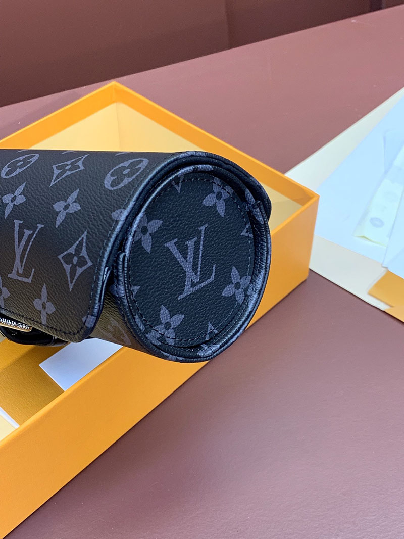 ルイヴィトン並行輸入品 LOUIS VUITTON エテュイ・3 モントル ブラック モノグラム M43385 時計ケース 高級 おすすめ - 画像 (4)