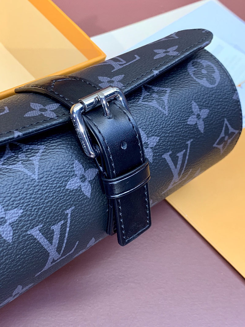 ルイヴィトン並行輸入品 LOUIS VUITTON エテュイ・3 モントル ブラック モノグラム M43385 時計ケース 高級 おすすめ - 画像 (3)