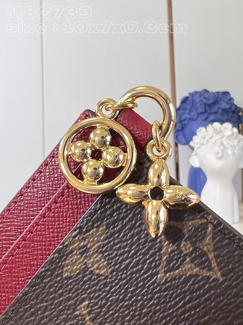 ルイヴィトン並行輸入品 LOUIS VUITTON ポルト カルト・LV チャーム フューシャ モノグラム lv301973 カードケース ブランド レディース 人気 - 画像 (4)